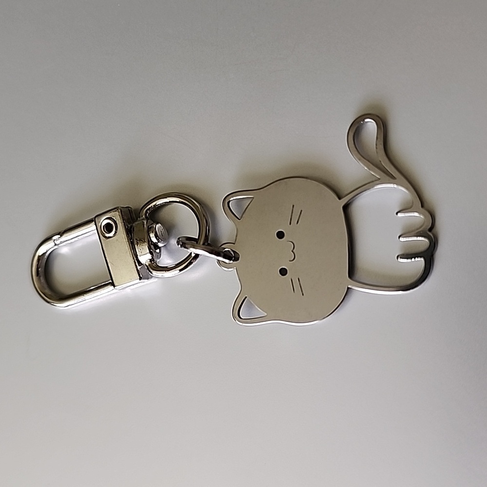 Mischievous CAT  ZIPPER Pull purse charm   Charm bracelet Lobster claw
